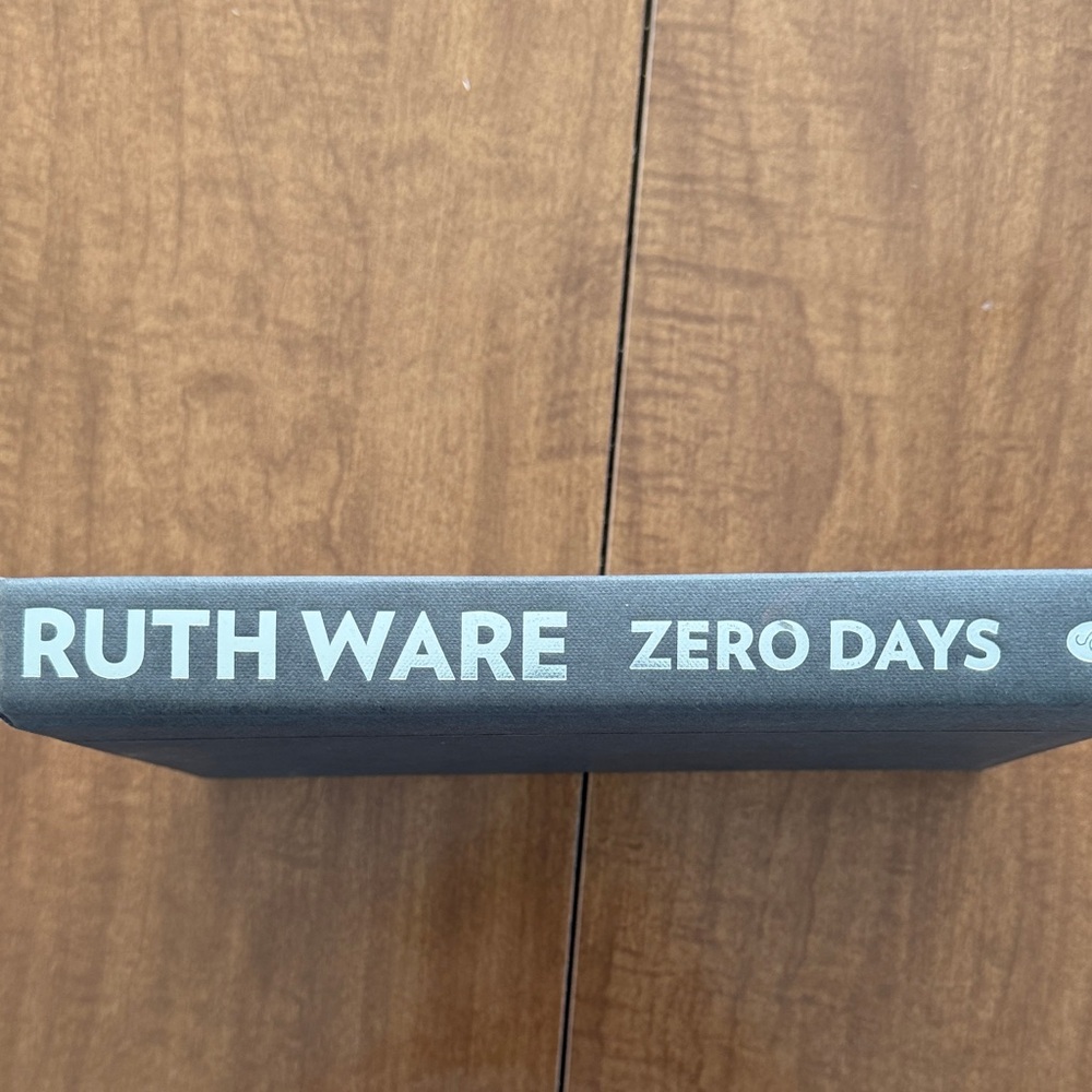Ruth Ware "Zero Days" Hardcover Book